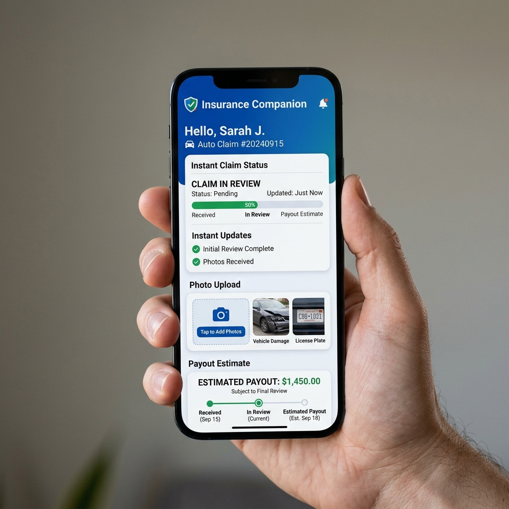 Automated Claims Validation Engine Mobile App UI