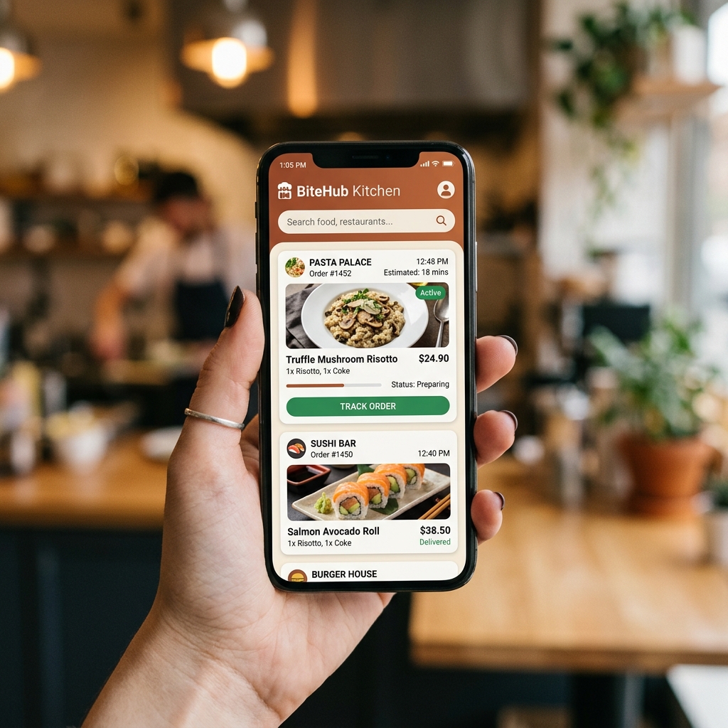 Restaurant OS Platform Mobile App UI